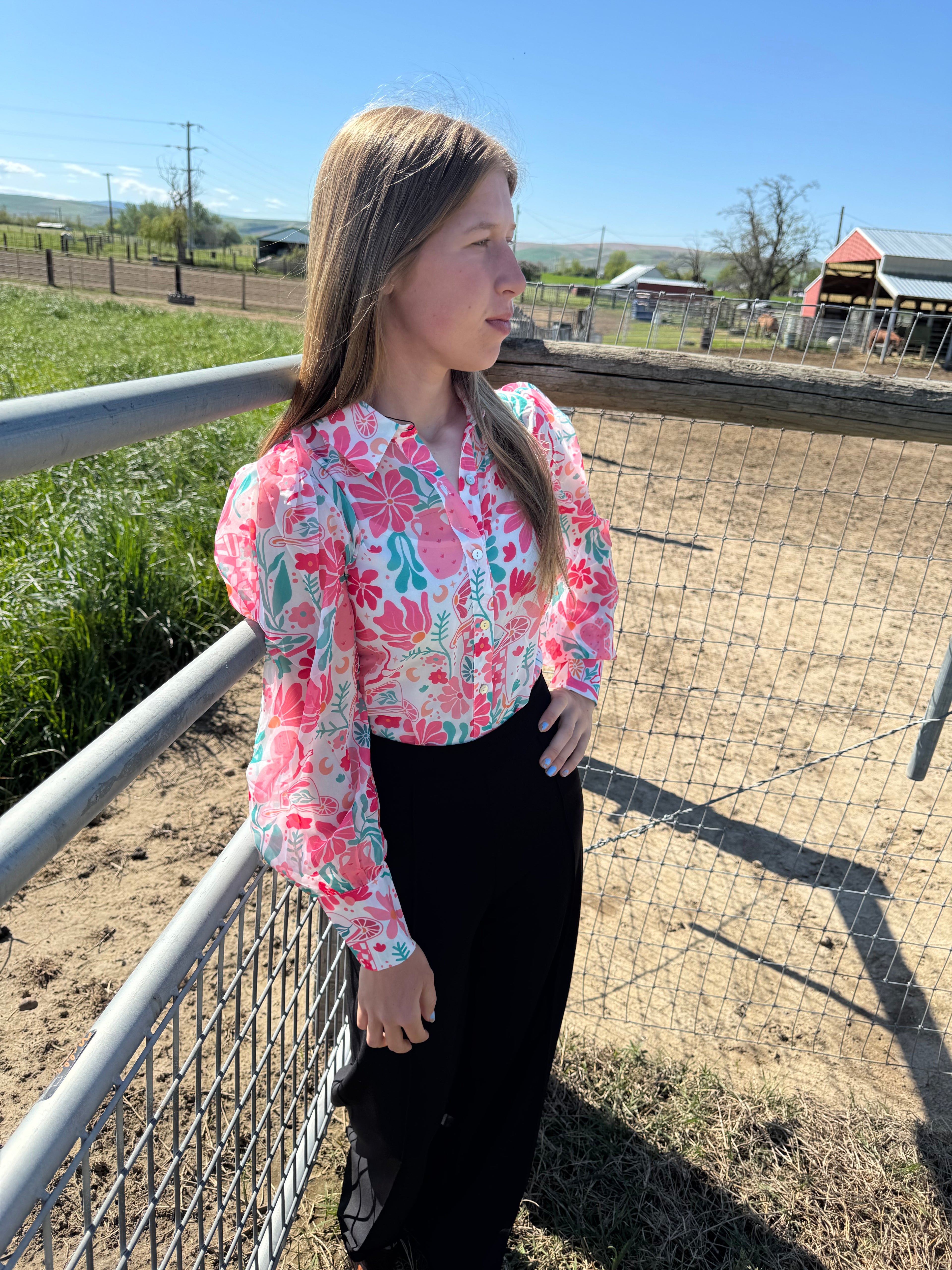 The Blushing Boot Blouse