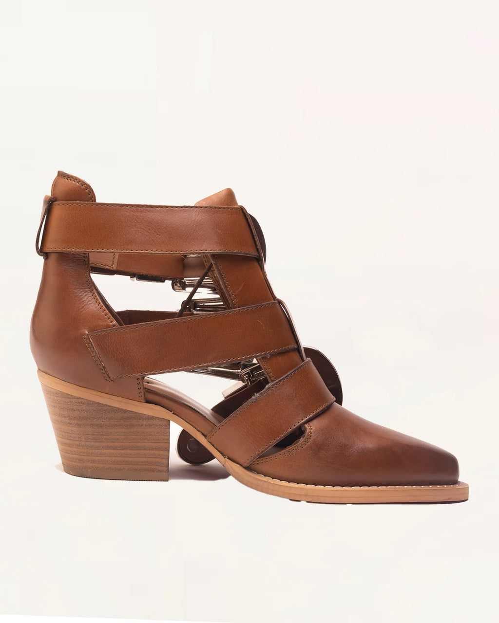 The Buckle Bootie - Cognac