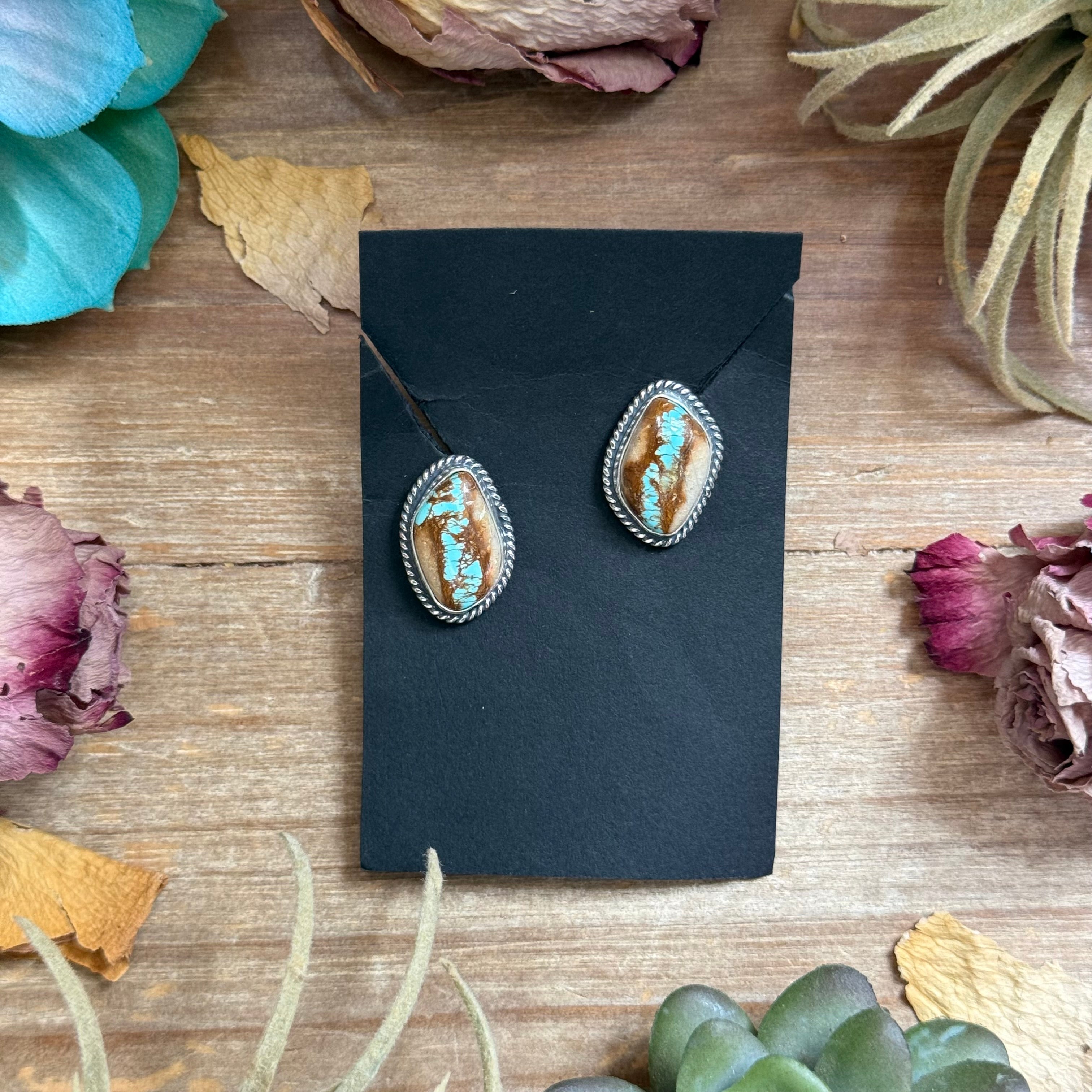 Jason Ogg | Royston Turquoise Ribbon Studs