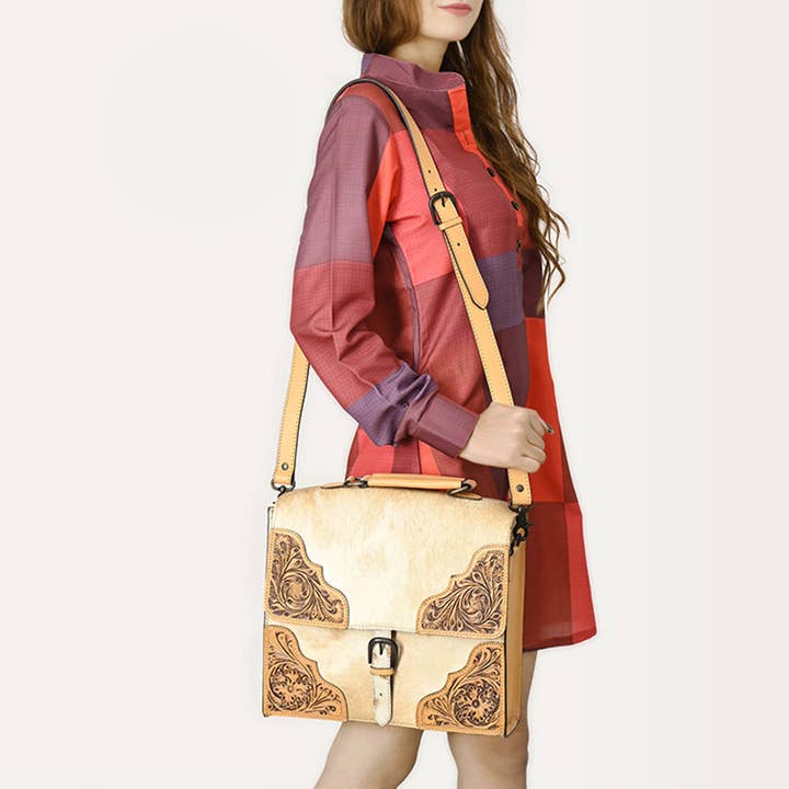 The Buckaroo Briefcase - Cream