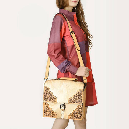 The Buckaroo Briefcase - Cream