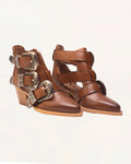 The Buckle Bootie - Cognac